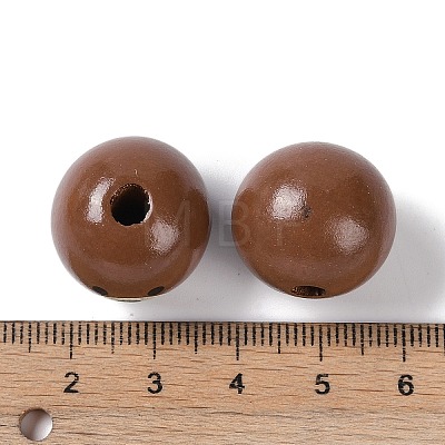 Animal Themes Printed Wood European Beads WOOD-M013-01C-1