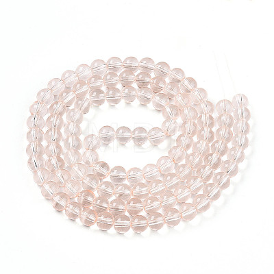 Baking Paint Transparent Glass Beads Strands DGLA-N006-8mm-02-1