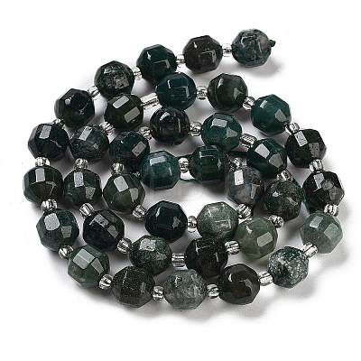 Natural Moss Agate Beads Strands G-NH0010-B01-01-1