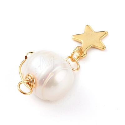 Natural Cultured Freshwater Pearl Pendants PALLOY-JF00673-02-1