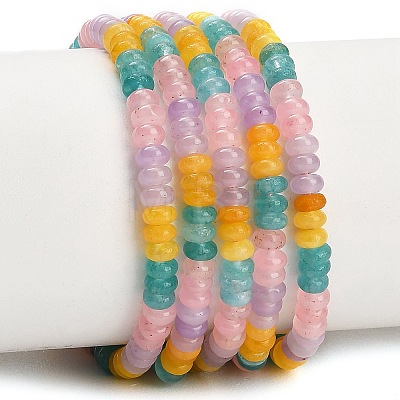 Gradient Color Natural Dyed White Jade Beads Strands GG-CBA1E0E-01D-1