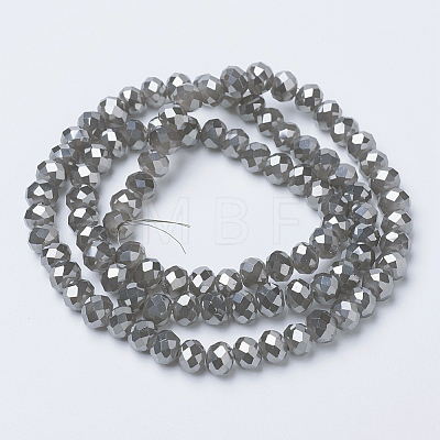 Electroplate Glass Beads Strands EGLA-A034-J4mm-Y01-1