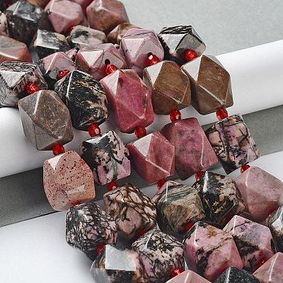 Natural Rhodonite Beads Strands G-C182-31-02-1