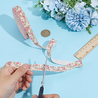 Flower Cotton Ribbon OCOR-WH0109-115B-1