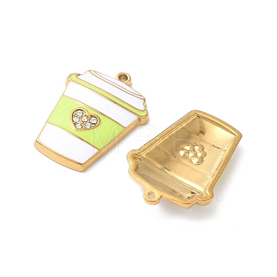 304 Stainless Steel Enamel Pendants STAS-I346-07G-02-1