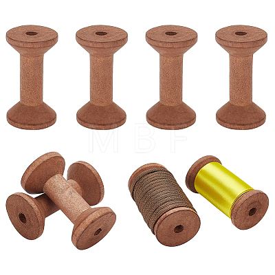 Wood Thread Bobbins TOOL-WH0053-54A-02-1