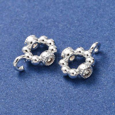 Brass & Cubic Zirconia Tube Bails KK-L270-09S-1