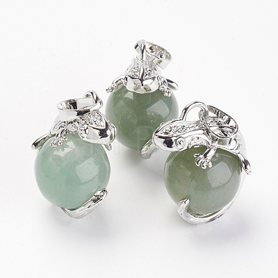 Natural Green Aventurine Pendants G-G713-I02-1