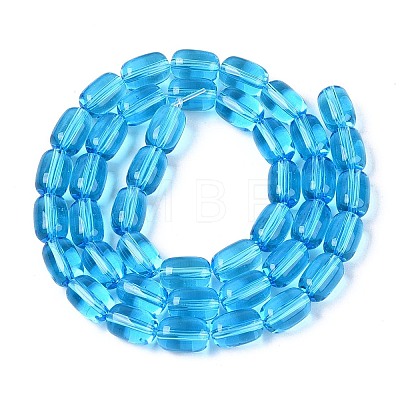 Transparent Glass Beads Strands GLAA-T028-14T-A02-1