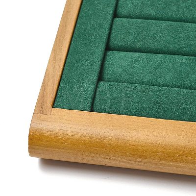 8-Slot Wood with Velvet Ring Display Tray Stands VBOX-C003-04B-1