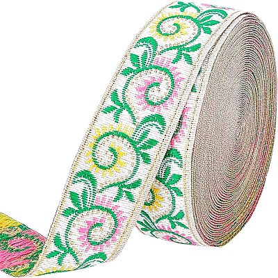 Polyester Grosgrain Ribbon OCOR-WH0063-25B-1