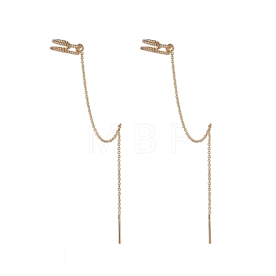 Brass Cuff Earrings EJEW-JE04587-1