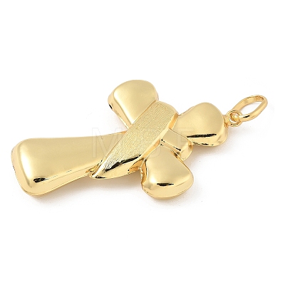 Cross Brass Big Pendants KK-M327-07C-G-1