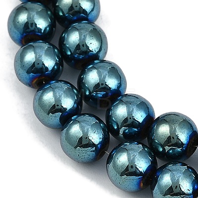 Electroplated Synthetic Magnetic Hematite Beads Strands G-G174-L01-1