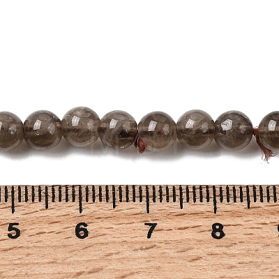 Natural Smoky Quartz Beads Strands X-G-B167-A09-6mm-1