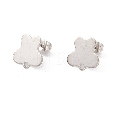 Non-Tarnish 201 Stainless Steel Stud Earring Findings EJEW-A071-04P-1