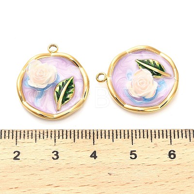 304 Stainless Steel Enamel Pendants STAS-B084-12G-01-1