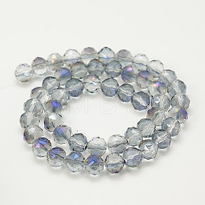 Electroplate Glass Beads Strands EGLA-J015-8mm-06-1