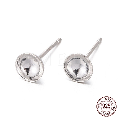 925 Sterling Silver Ear Stud Findings STER-K167-043D-S-1