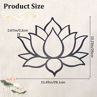 Lotus Acrylic Mirror Wall Stickers OACR-WH0032-07B-1