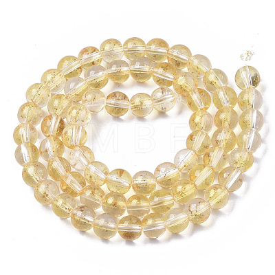 Transparent Spray Painted Glass Bead Strands GLAA-N035-03B-B08-1