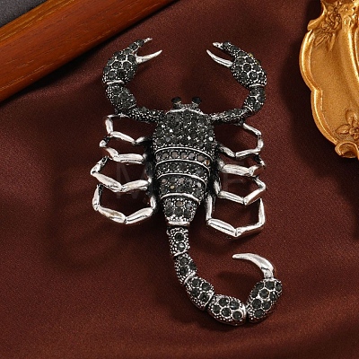 Scorpion Rhinestone Brooch Pin PW-WGA9516-01-1