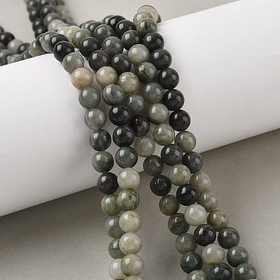 Natural Green Rutilated Quartz Beads Strands G-Q462-61-6mm-1