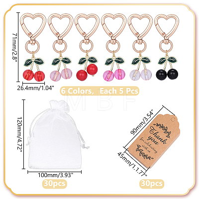 Alloy Enamel & Resin Keychains HJEW-WR00054-1