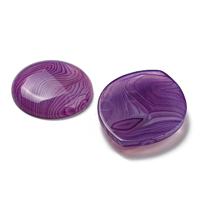 Natural Striped Agate/Banded Agate Cabochons G-B050-11A-1