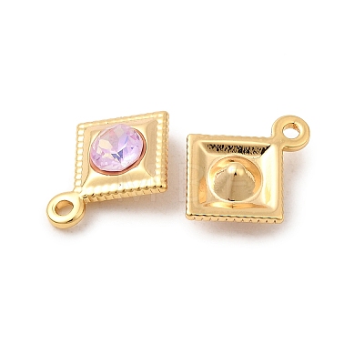 Brass Glass Charms KK-P340-08G-02-1