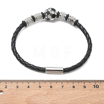 Braided Microfiber Leather Cord Bracelets BJEW-C153-01D-1