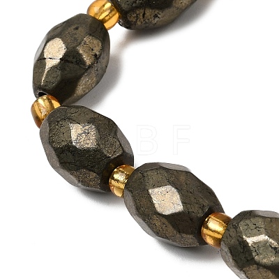 Natural Pyrite Beads Strands G-Z131-F01-01-1