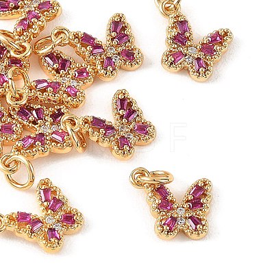 SHEGRACE Brass Micro Pave Cubic Zirconia Charms XGRQ5K081-628G-F-1