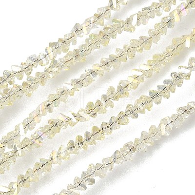 Electroplate Transparent Glass Beads Strands EGLA-P061-04C-AB17-1