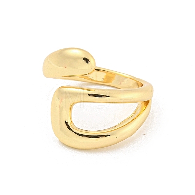 Brass Open Cuff Rings RJEW-G309-50G-1