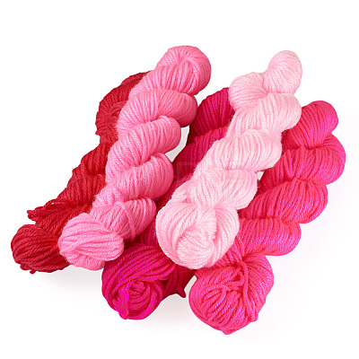 5 Bundles 5 Colors Pink Theme Acrylic Fiber Yarn OCOR-TA0003-18B-1