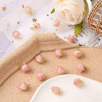 Handmade Flower Epoxy Resin Pendants LS-KY-S163-103D-1