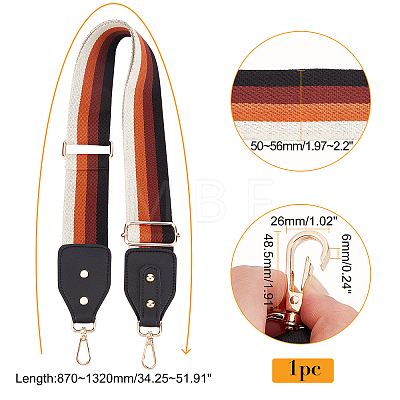 Cotton Fabric & PU Leather Bag Straps FIND-WH0001-55A-1