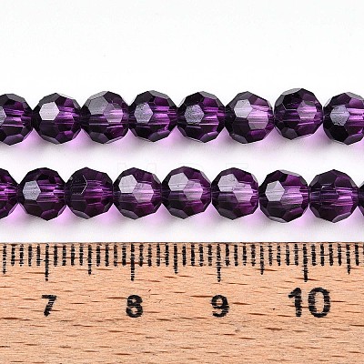 Baking Paint Transparent Glass Beads Strands DGLA-A035-T6mm-A09-1