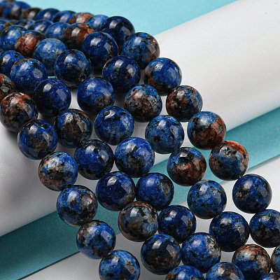 Natural Larvikite Beads Strands G-E443-A40-1