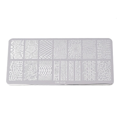 Tarnish Resistant 410 Stainless Steel Nail Art Stamping Plates MRMJ-P020-02P-04-1
