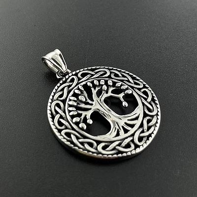 Tree of Life Hollow Tree of Life Pendant 304 Stainless Steel Punk Necklace Jewelry LS-HL3986-1
