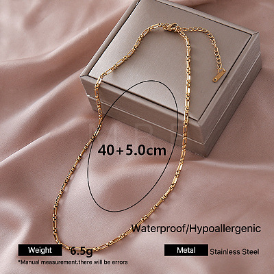 Vintage 304 Stainless Steel Figaro Chain Necklaces VZ3032-7-1