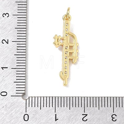 Brass Micro Pave Clear Cubic Zirconia Pendants KK-D289-01G-12-1