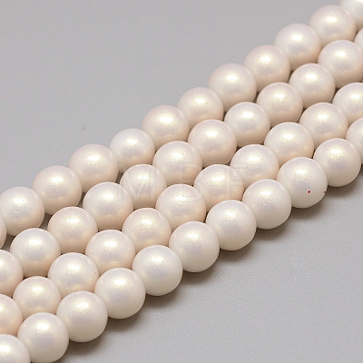 Glass Pearl Beads Strands DGLA-S115-8mm-K42-1