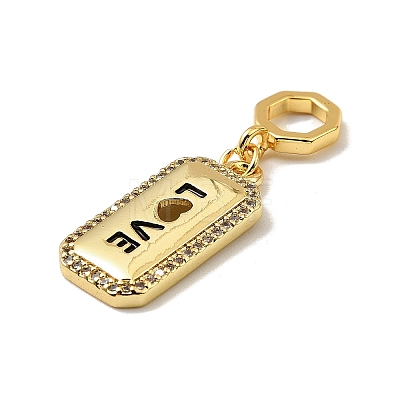 Brass Micro Pave Cubic Zirconia Pendants LS-KK-C111-02G-03-1