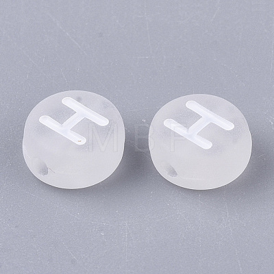 Transparent Frosted Acrylic Beads FACR-T002-001-1