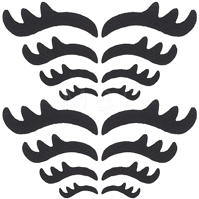 400Pcs 4 Styles Felt Craft Doll Eyelash DIY-GF0013-62-1