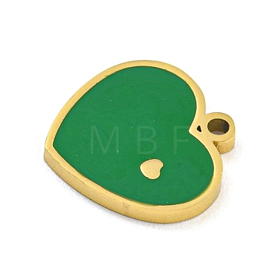 316 Surgical Stainless Steel Enamel Charms STAS-M073-34G-1