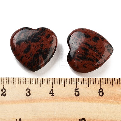 Heart Natural Mahogany Obsidian Worry Stone G-C134-06A-24-1